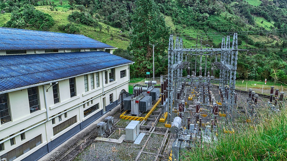 Hydroelectric power plant in Ecuador