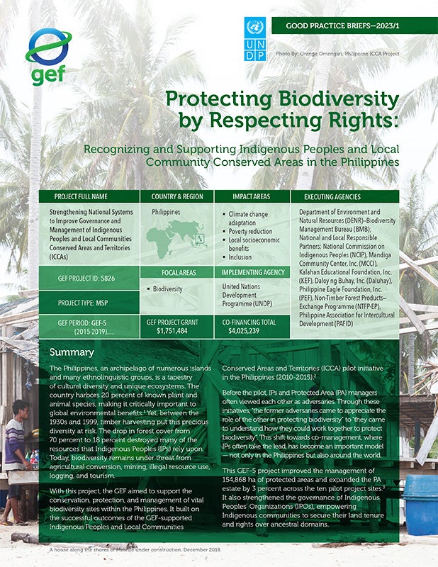 Cover of publication "Good Practice Brief: Protecting Biodiversity by Respecting Rights"