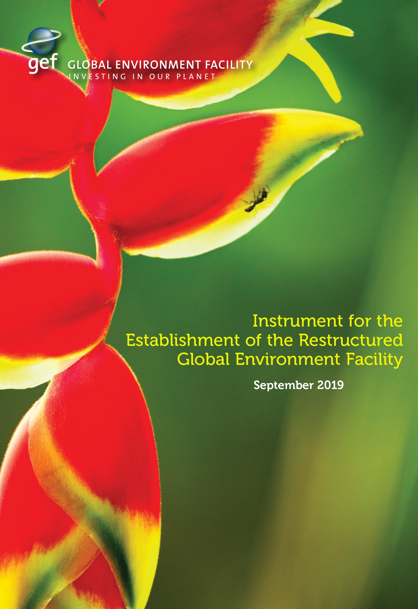 Cover image for \"Instrument for the Establishment of the Restructured GEF\"