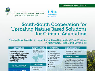 Cover image for publication "South-South Cooperation for Upscaling Nature-based Solutions for Climate Adaptation"