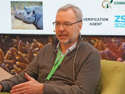 Michael Bennett speaking at GEF Pavilion, COP15