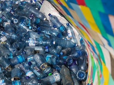 Bag of plastic bottles
