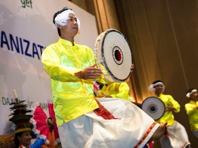 The Civil Society Forum of the Global Environment Facility took place on June 26th, 2018, and opened with traditional Vietnamese performances. Photo: IISD/ENB/Sean Wu.