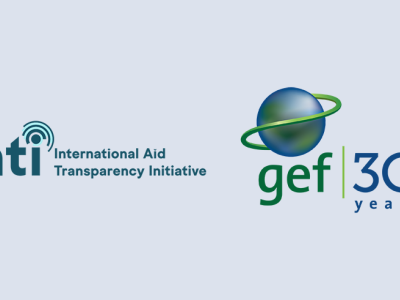 IATI and GEF logos