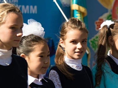 Pupils in Kazakhstan