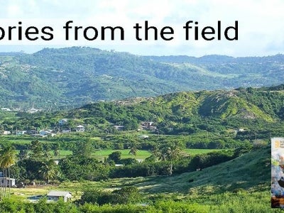 View of farm land in Barbados