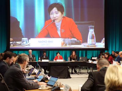 GEF CEO and Chairperson Naoko Ishii addresses the 57th Council