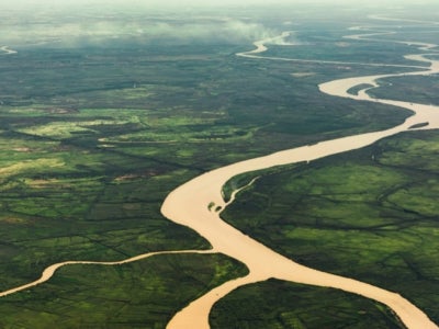 River flowing through the Amazon