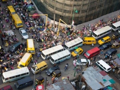 A busy market in Lagos, Nigeria. Photo: ariyo olasunkanmi/Shutterstock.