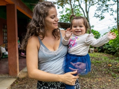 Costa Rican woman with her daughter