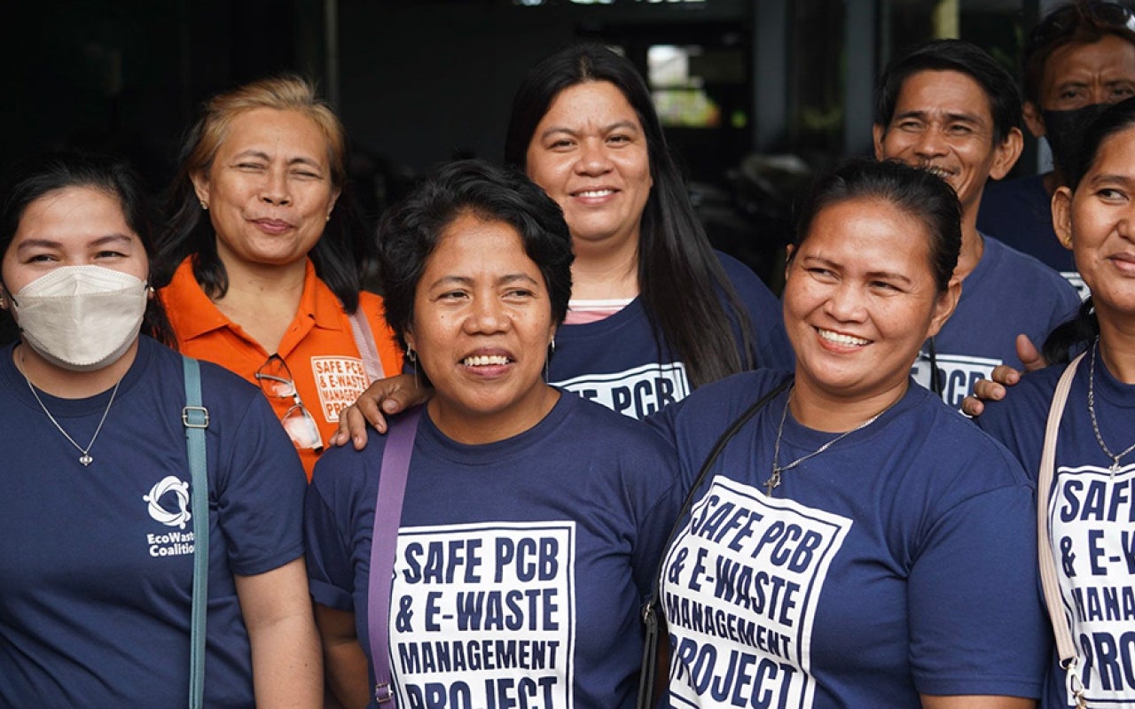 Philippine women smiling in a group photo
