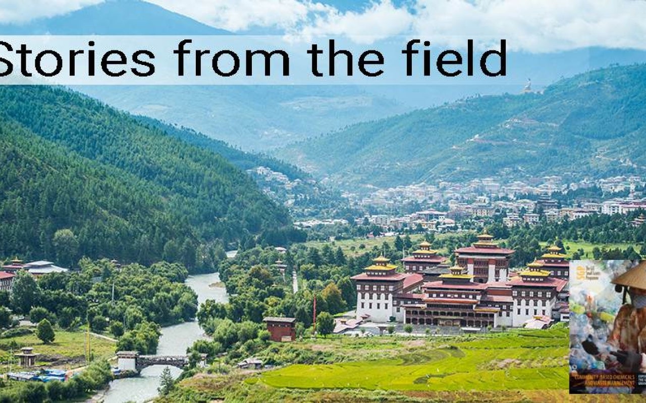 View of Thimphu city, capital of Bhutan