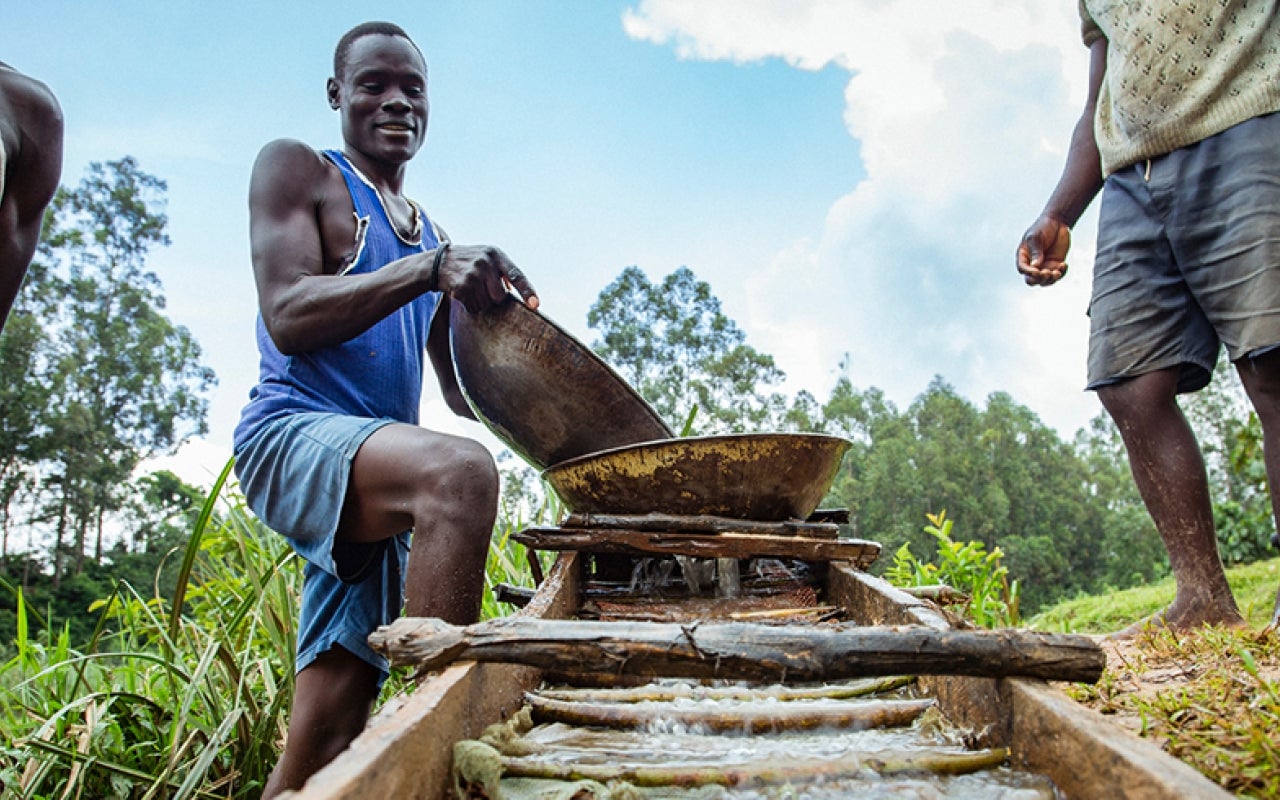 Artisanal small gold miners at work in Kenya