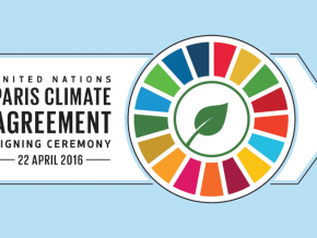 Logo for Paris Climate Agreement signing ceremony