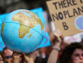 Photo from youth climate march in May 2019