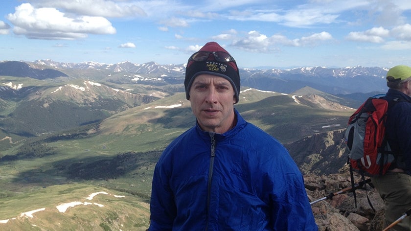 Portrait of Mark Zimsky in a mountainous region