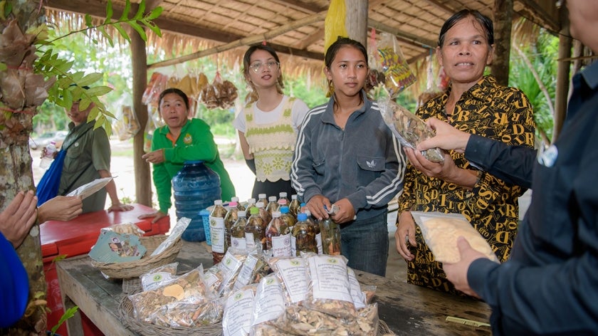 Women vendors selling wares