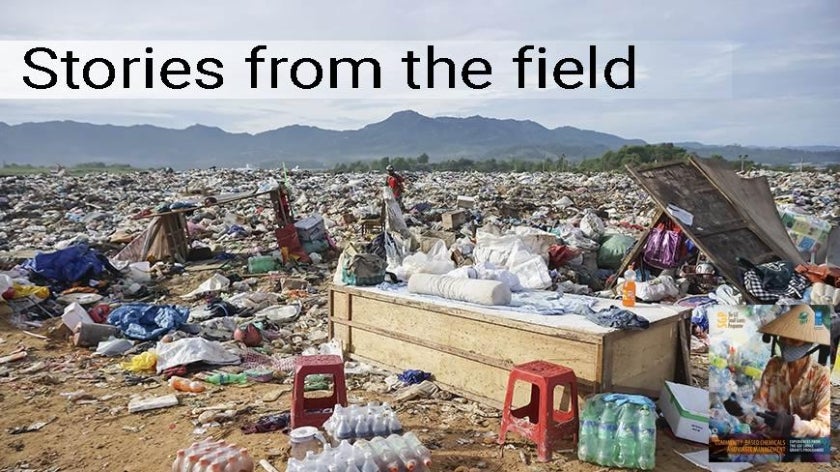 The view of landfill site at Kayu Madang, Kota Kinabalu, Malaysia