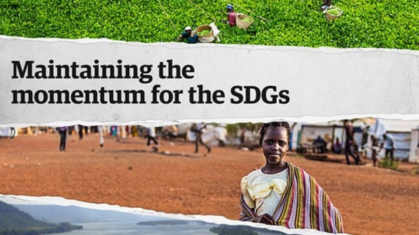 \"Maintaining the momentum for the SDGs\" event cover