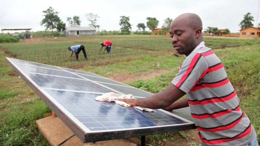 Solar panel in Benin