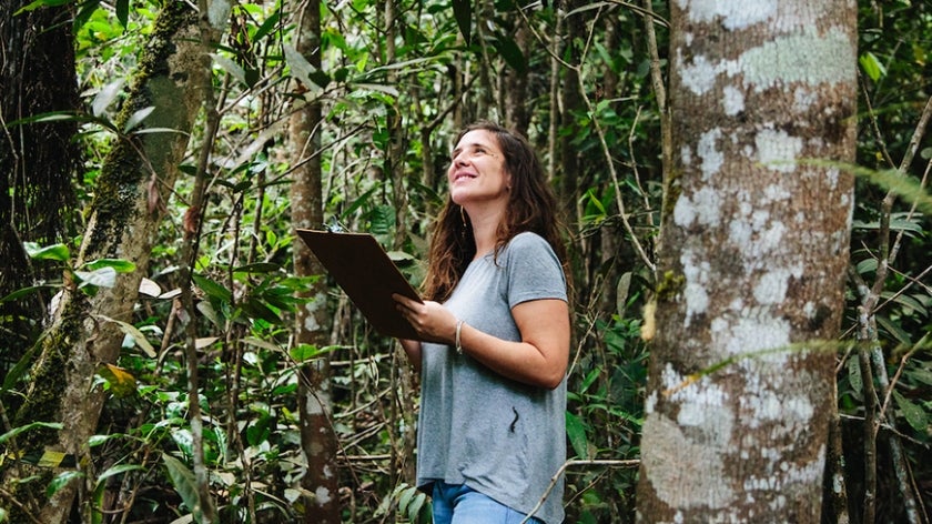 Clara Baringo Fonseca in a forest
