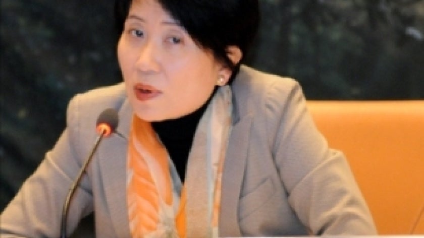 Naoko Ishii, CEO and Chairperson, Global Environment Facility (GEF) speaks at an event
