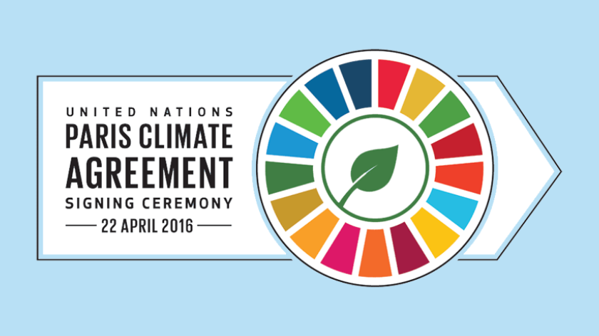Logo for Paris Climate Agreement signing ceremony
