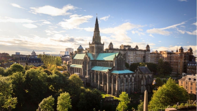 Glasgow cathedral and surrounding skyline