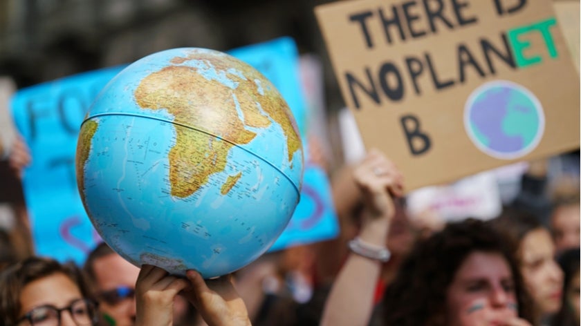 Photo from youth climate march in May 2019