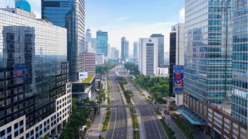 Streets of Jakarta, Indonesia, during coronavirus lockdown