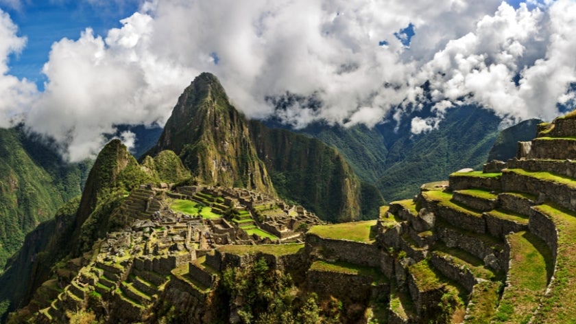 Panoramic shot of Machu Picchu