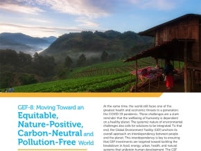 Cover image for publication "GEF-8: Moving Toward and Equitable, Nature-Positive, Carbon-Neutral, and Pollution-Free World"