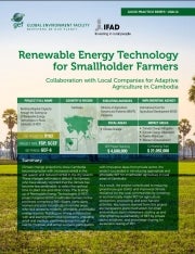 Cover image for the publication "Good Practice Brief: Renewable Energy Technology for Smallholder Farmers"