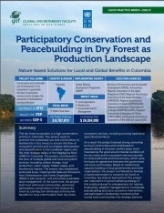 Cover image for the publication "Good Practice Brief: Participatory Conservation and Peacebuilding in Dry Forest as Production Landscape"